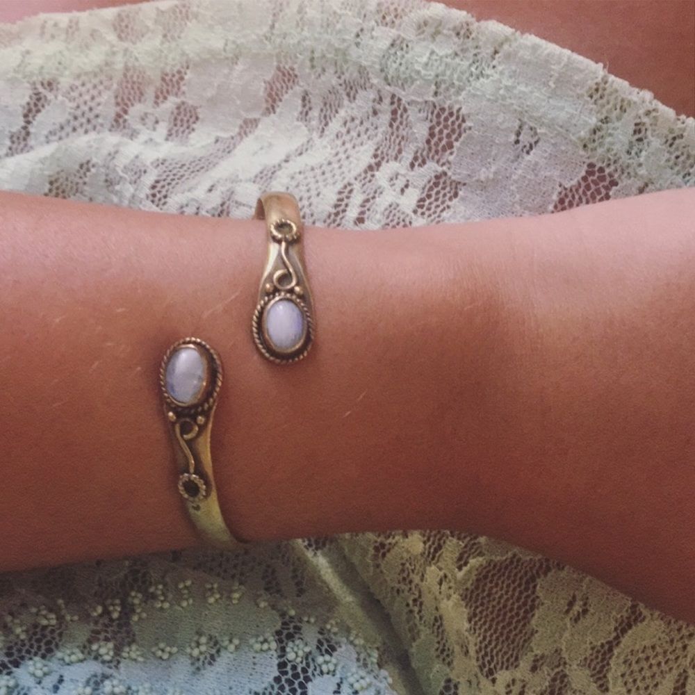 Boho gold bangle - Picture 4 of 4